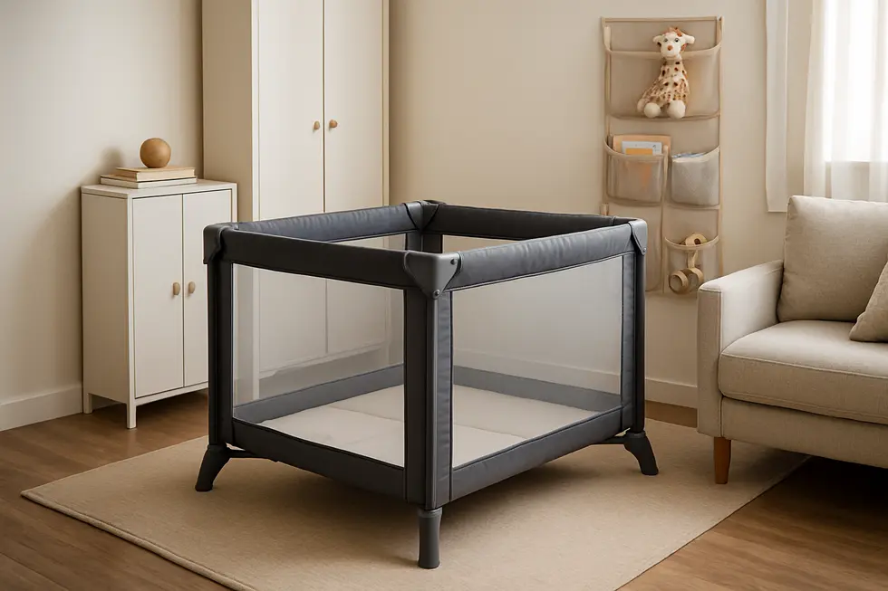 Mini cribs fit comfortably in small spaces, offering versatile sleeping solutions.