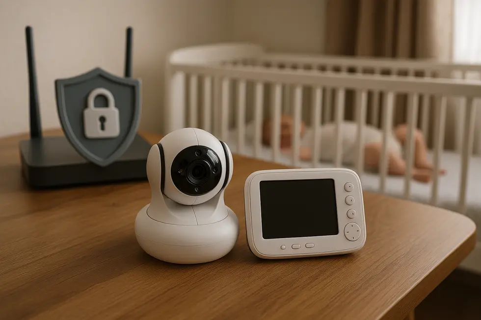 High-tech baby monitors demonstrating advanced features in a modern nursery setup.